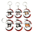 Porte-clés rétractable Demon Slayer Tanjiro Nezuko, porte-clés métallique anime mignon à design fendu