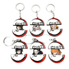 Porte-clés rétractable Demon Slayer Tanjiro Nezuko, porte-clés métallique anime mignon à design fendu