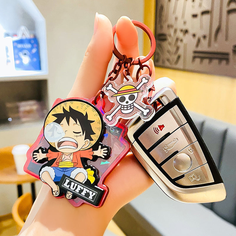 Boîte aveugle porte-clés dessin animé charmant Luffy/Zoro/Nami