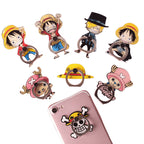 Support de téléphone autocollant à l'effigie des personnages Luffy/Chopper/Sanji
