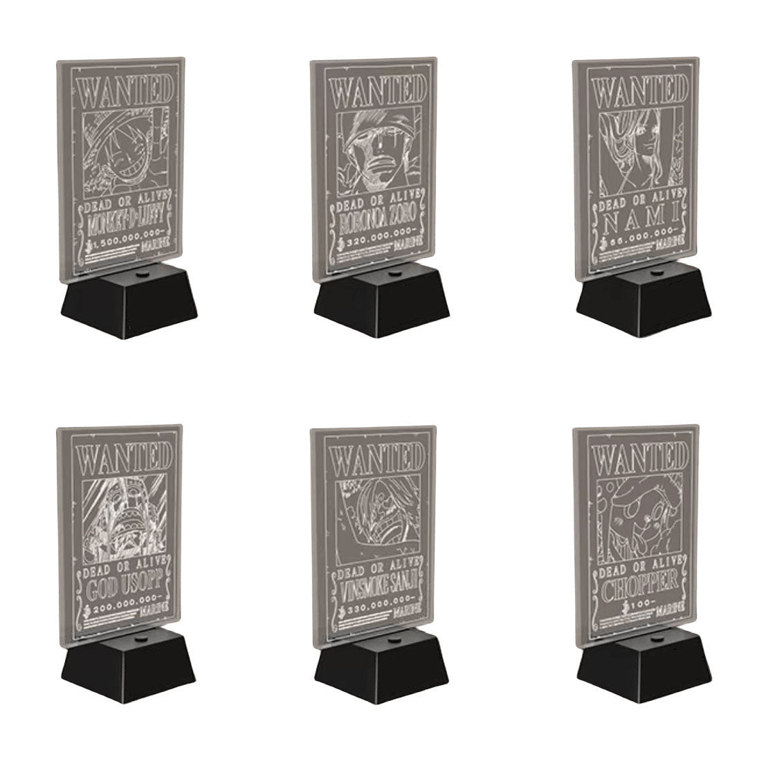 Boîte surprise lumineuse d'avis de recherche Luffy/Zoro/Nami