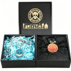 One Piece Necklace & Devil Fruit Enamel Pin Set | Anime Jewelry Gift Box
