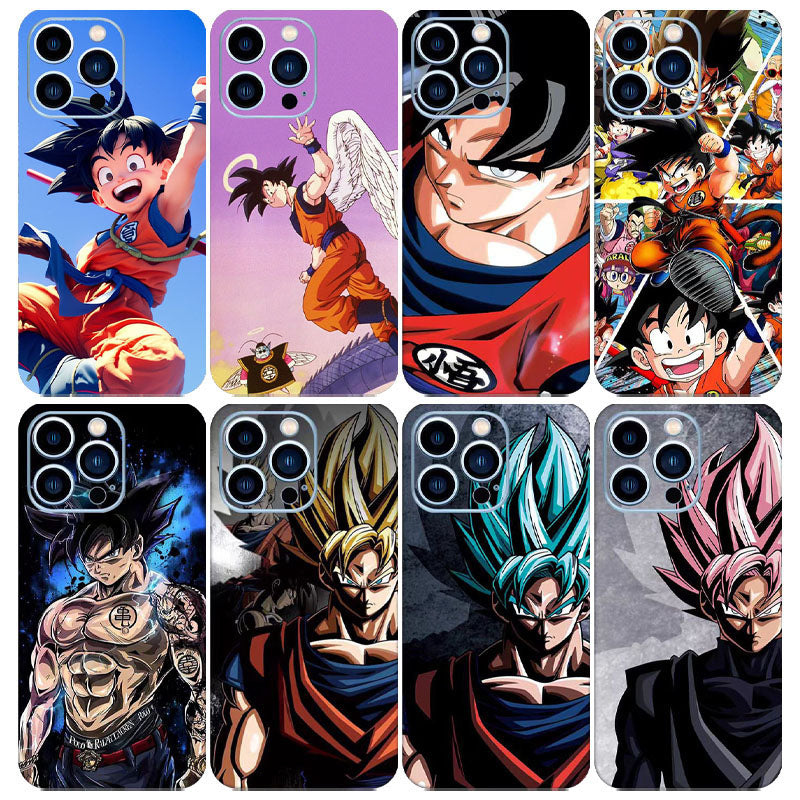 Autocollant à motif de personnage Son Goku pour coque arrière d'iPhone