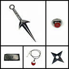 Sasuke1:1 métal kunaishuriken bague bandeau collier costume