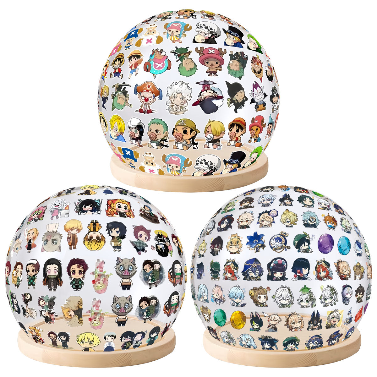 Luffy / Tanjirou DIY Handmade Acrylic Spherical Night Light