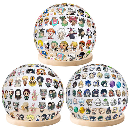 Luffy / Tanjirou DIY Handmade Acrylic Spherical Night Light