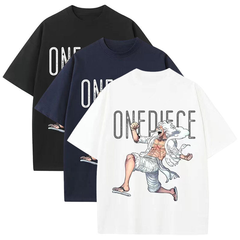 T-shirt mode d'été Nika Luffy à imprimé personnage