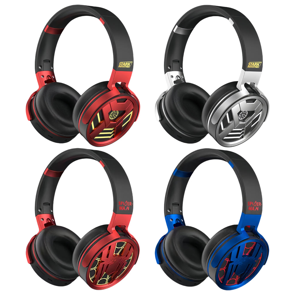 Marvel Iron Man Spider-Man Over Ear Bluetooth Headphones, Marvel Hero Stereo Wireless Gaming Headset