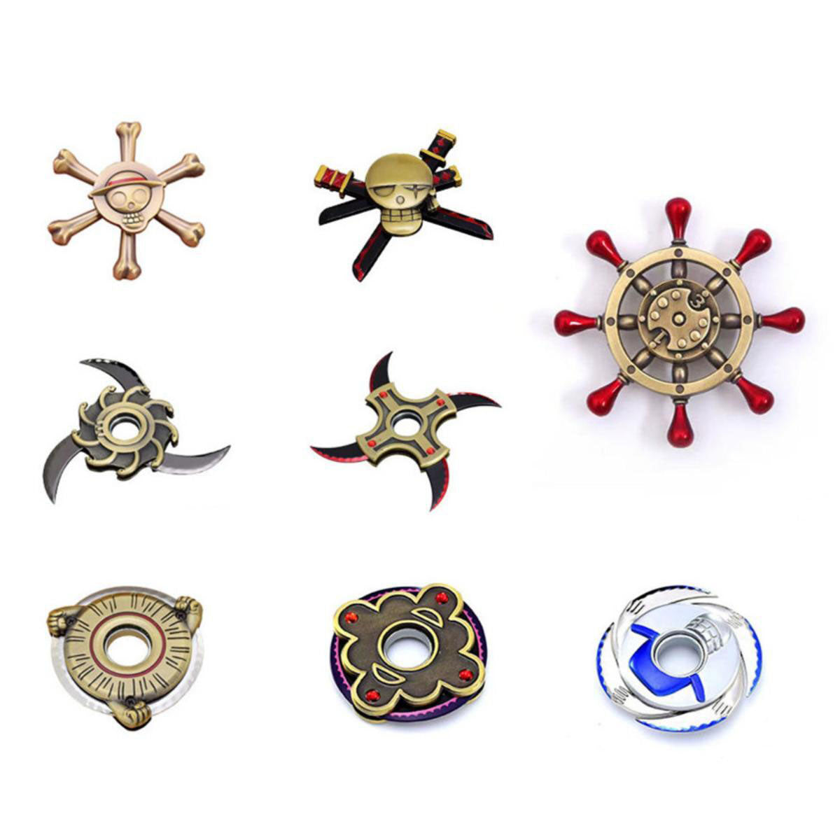 Jouet de décompression fidget spinner Luffy/Zoro/Robin