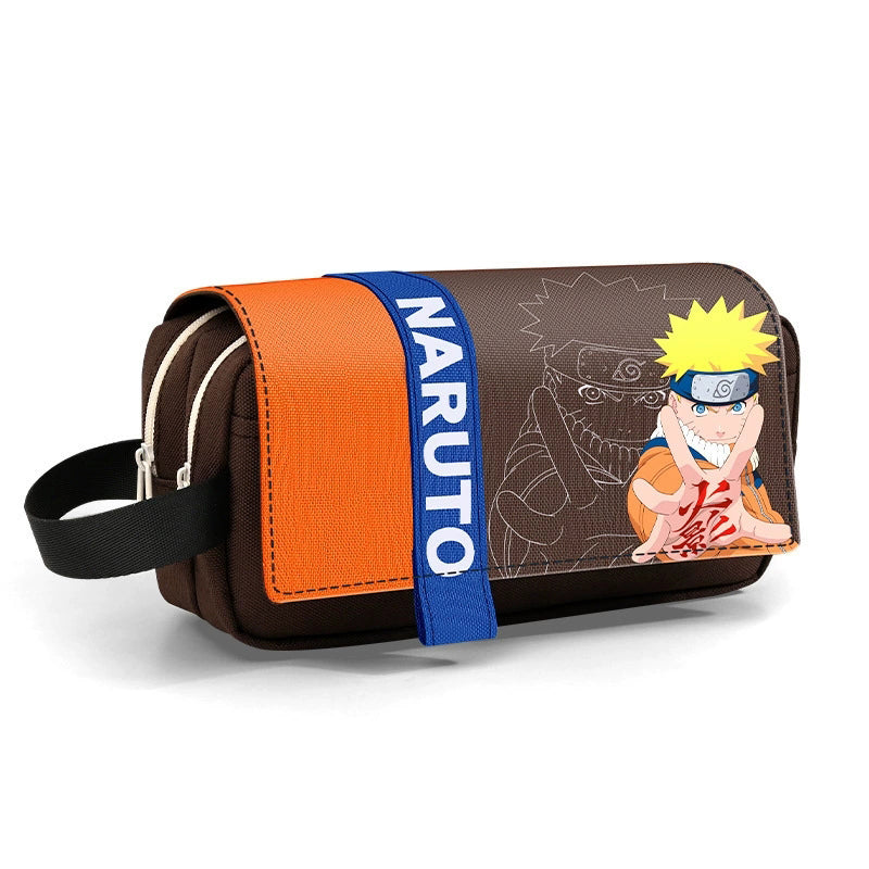 Naruto Shippuden Anime Pencil Case - Itachi Kakashi Naruto Sasuke Large Capacity Stationery Bag