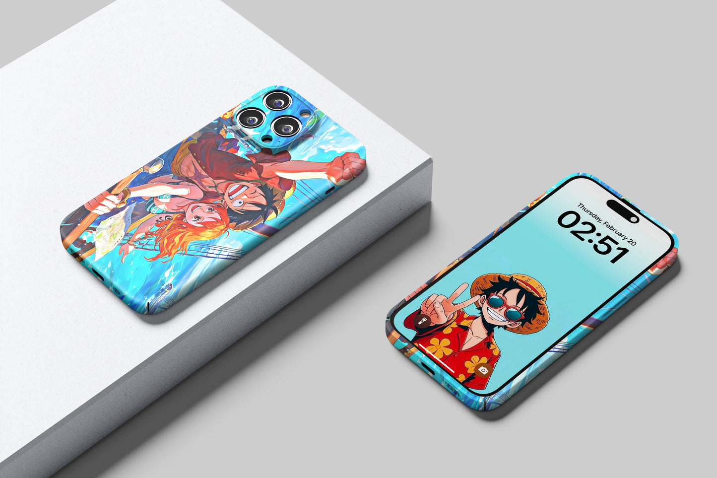 Luffy & Nami | One Piece 3D Printed Anime Phone Case
