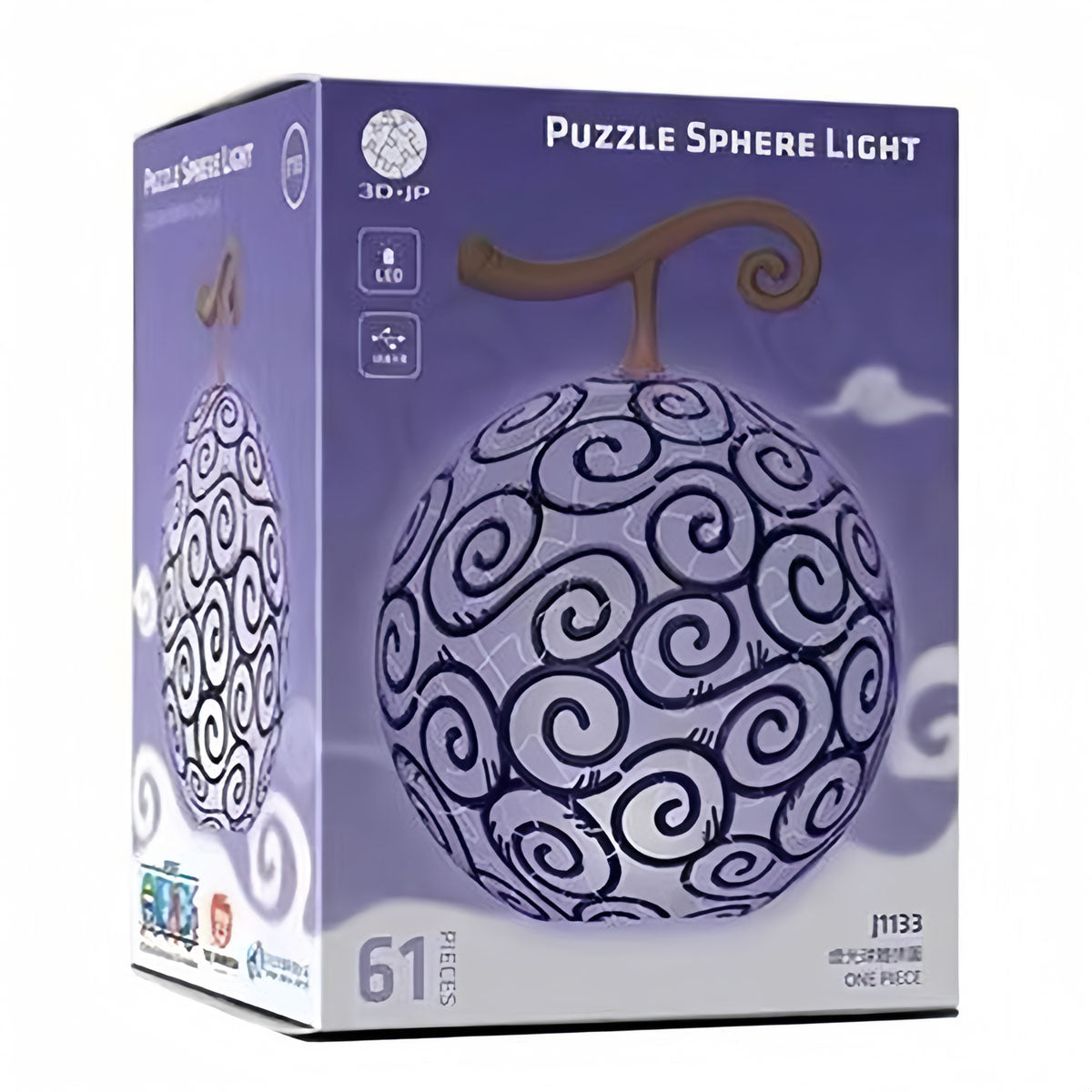 Décoration de puzzle lumineux Luffy Fruit Décoration de puzzle Décoration de table