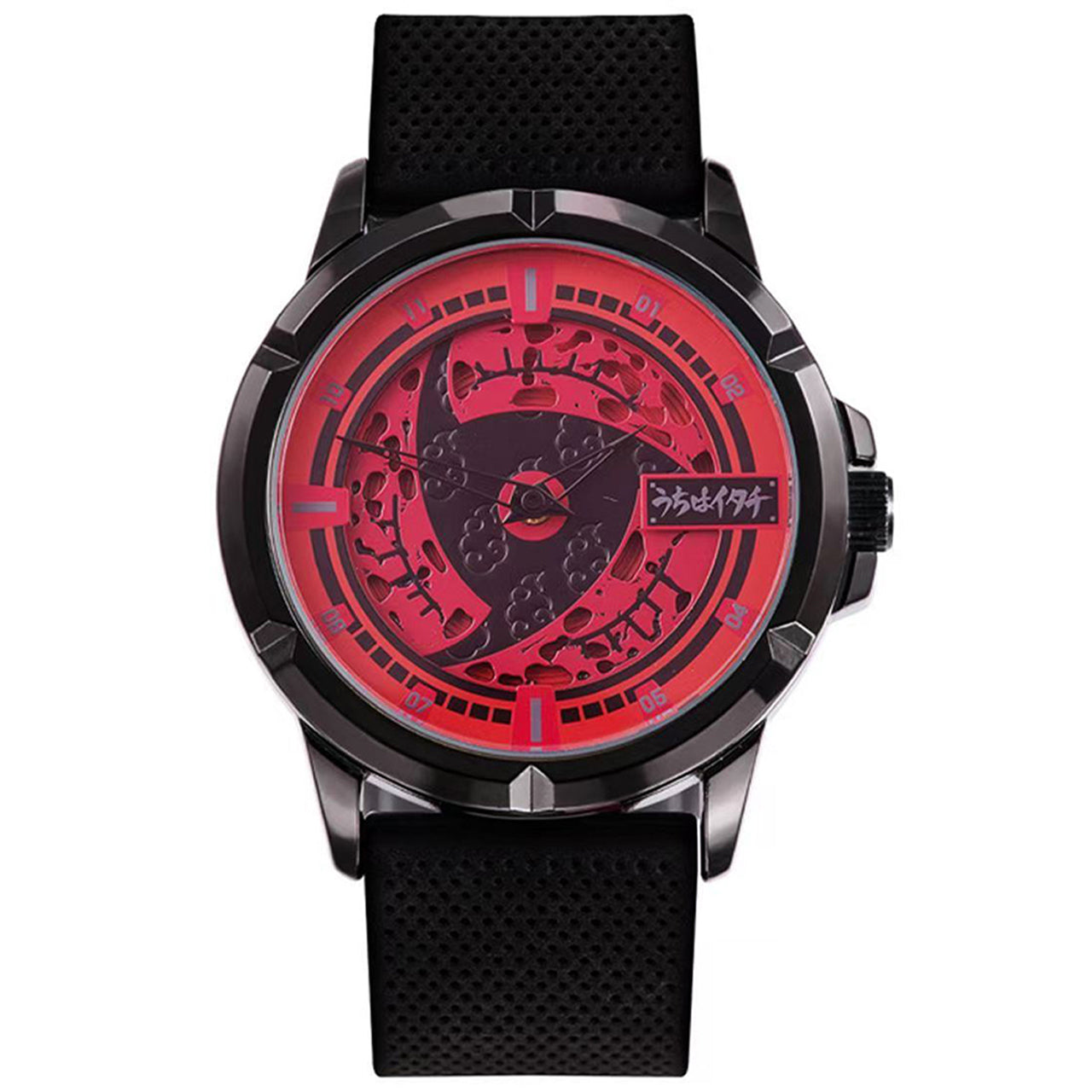 Naruto Itachi Montre à quartz rotative, Mode Ermite des Six Chemins Sharingan Montre-bracelet Anime