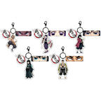 Porte-clés en acrylique réfléchissant Demon Slayer, lot de 3 pièces, accessoires de sac à main Anime