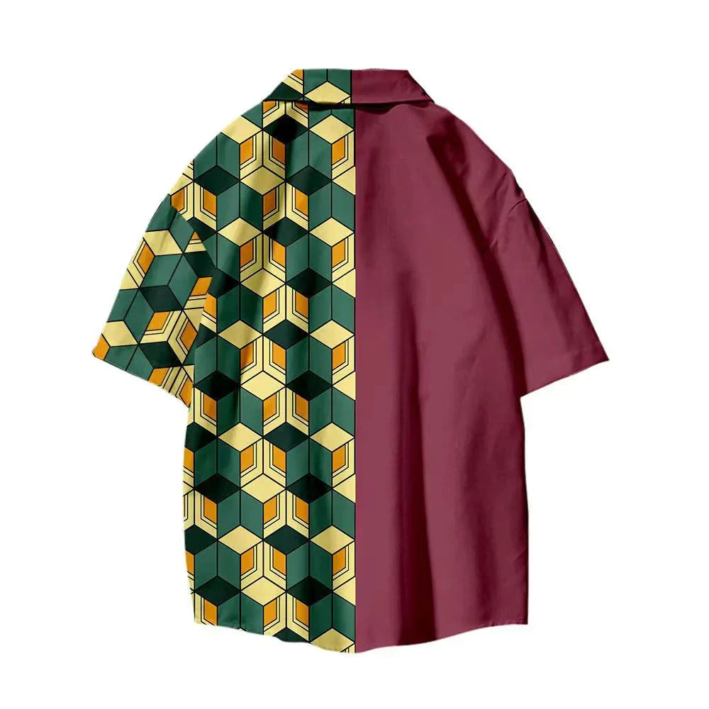 T-shirt Tanjirou/Nezuko, nouveauté été, coupe ample, chemise COS imprimée, tendance jeune décontractée, polyvalente
