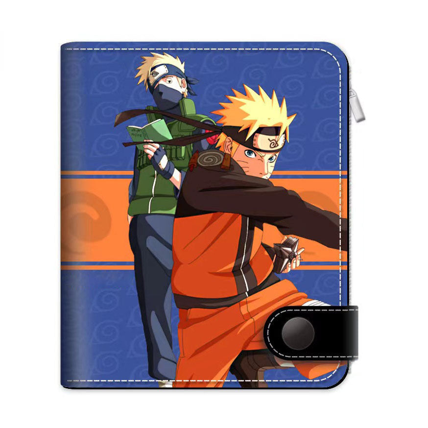 Portefeuille en cuir exquis Sasuke/Itachi/Kakashi avec design grande capacité et excellente qualité