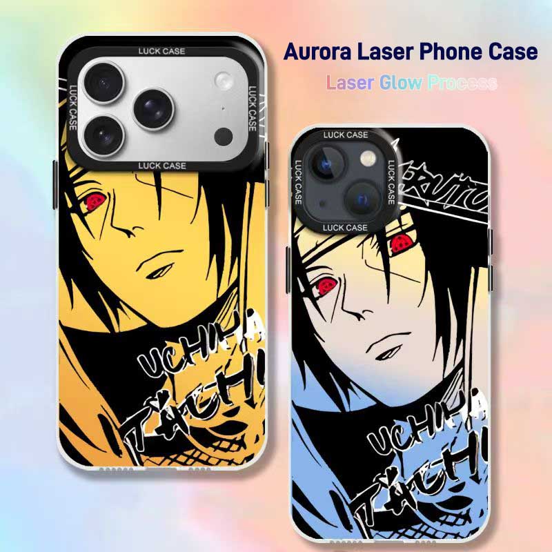 Naruto Sasuke Anime Phone Case, Graffiti Style Multi Character Shockproof Protective Case For iPhone All Models Anti-Scratch Soft TPU Cell Phone Cover