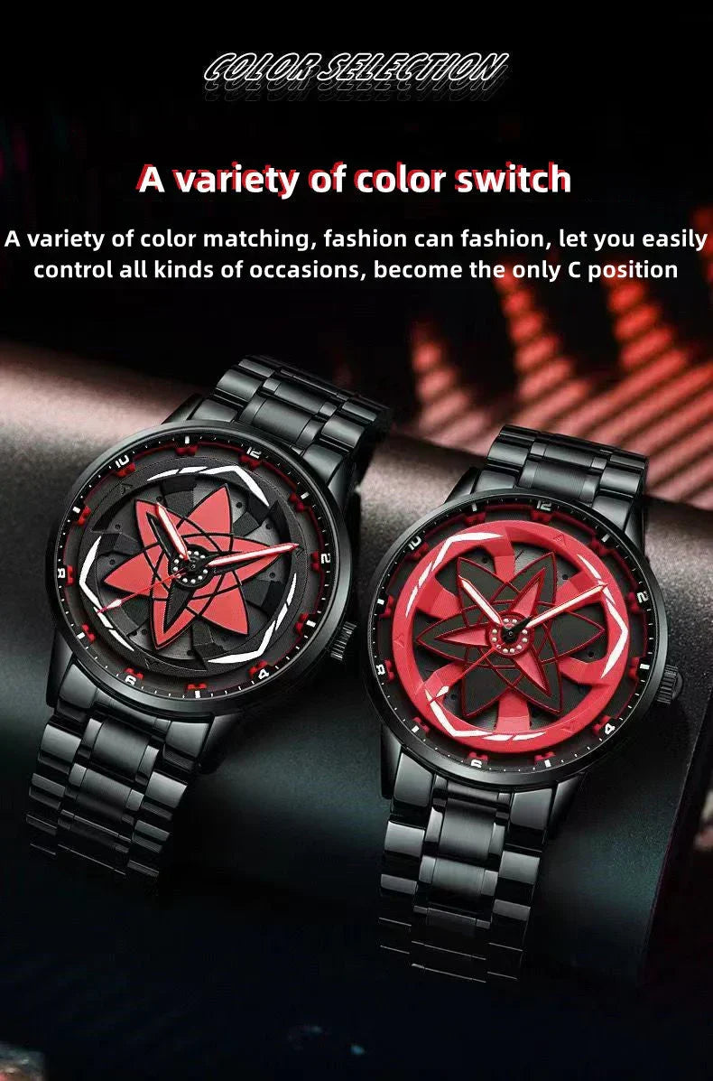 Montre rotative Sharingan de Sasuke/Madara/Itachi. Montre élégante et cool.