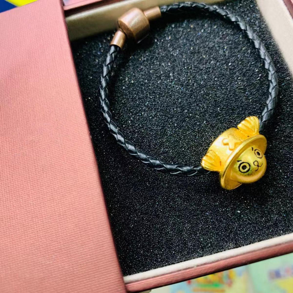 Bracelet de perles Luffy en or, cadeau pour les amoureux de la marine fruitée