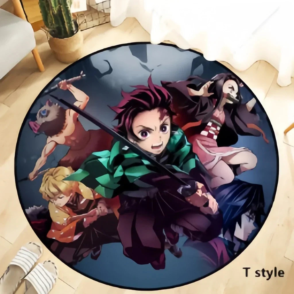 Tapis de maison Kamado Tanjirou fait à la main, écologique, antidérapant et confortable