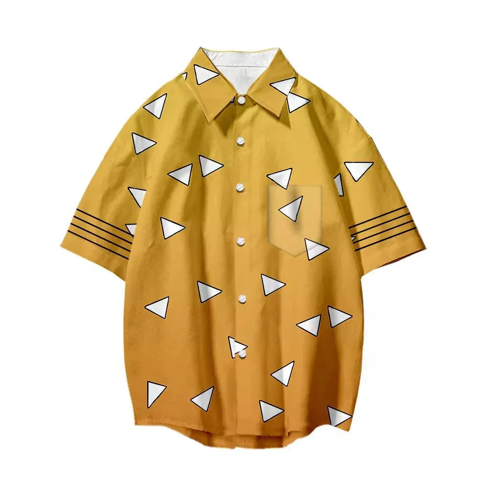 T-shirt Tanjirou/Nezuko, nouveauté été, coupe ample, chemise COS imprimée, tendance jeune décontractée, polyvalente