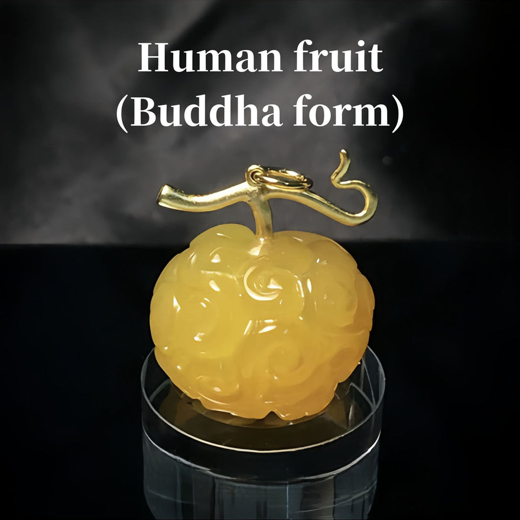 Ensemble collier et pendentif en agate naturelle faits à la main Luffy Fruit du démon