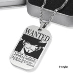 Collier de primes de personnages en titane Luffy/Zoro/Nami/Sanji