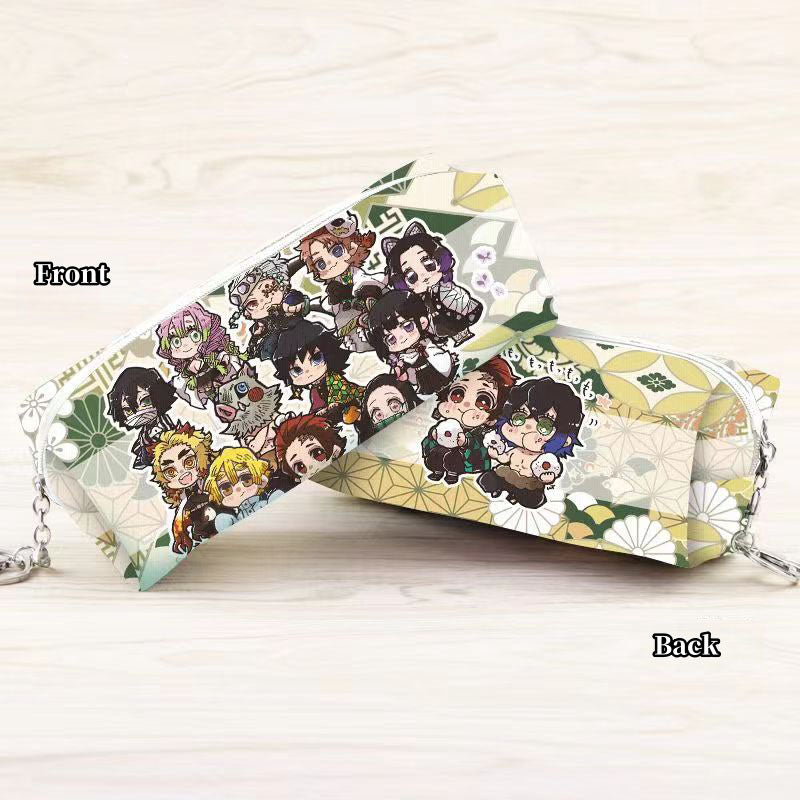 Tanjirou/Nezuko exquise trousse multi-fonctionnelle avec compartiments astucieux et motifs originaux