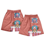 Shorts d'été Luffy/Zoro/Sanji/Chopper Pantalon imprimé texte exquis