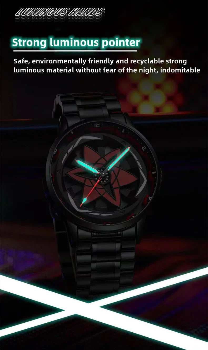 Montre rotative Sharingan de Sasuke/Madara/Itachi. Montre élégante et cool.