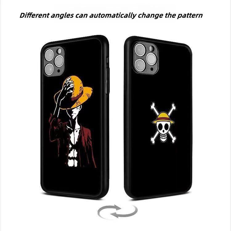 Coque de téléphone Luffy/Zoro/Ace 3D antichoc en silicone pour iPhone