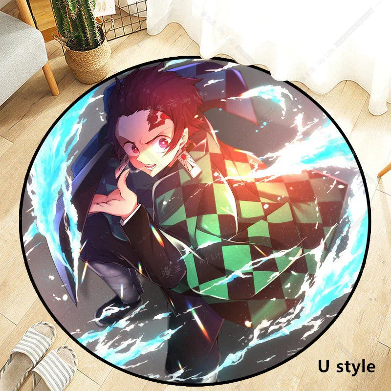 Tapis de maison Kamado Tanjirou fait à la main, écologique, antidérapant et confortable