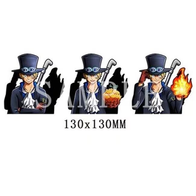 Autocollants 3D dégradés Luffy/Zoro/Nami