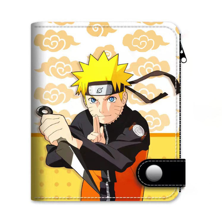Portefeuille en cuir exquis Sasuke/Itachi/Kakashi avec design grande capacité et excellente qualité