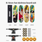 Skateboard professionnel Luffy/Zoro à motif fin (Taille: 80CM×20CM)
