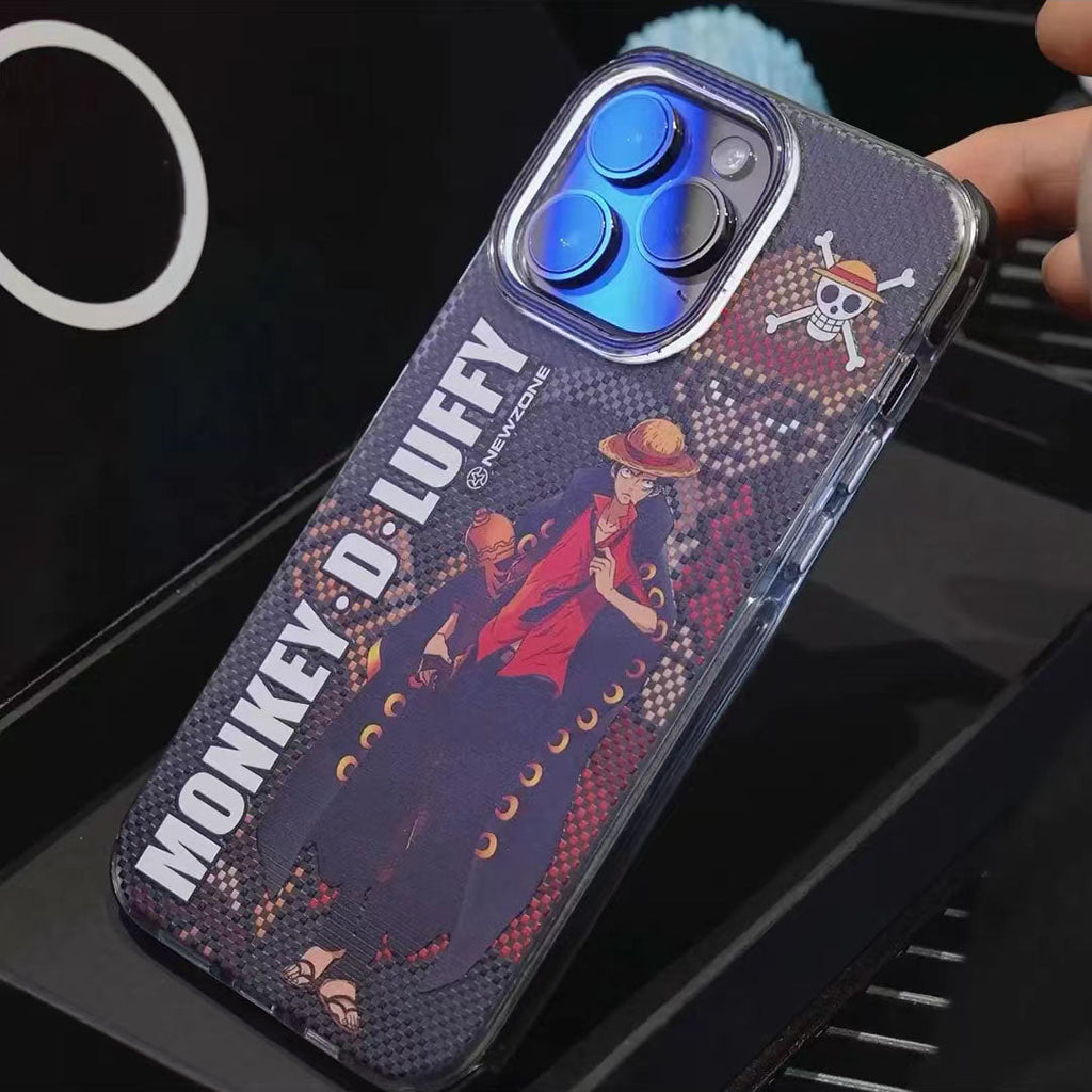 Coque Luffy/Zoro en silicone antichoc pour iPhone