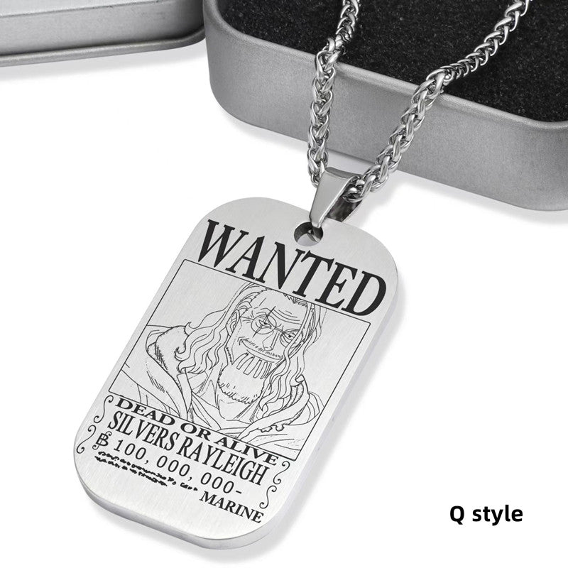 Collier de primes de personnages en titane Luffy/Zoro/Nami/Sanji