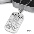 Collier de primes de personnages en titane Luffy/Zoro/Nami/Sanji