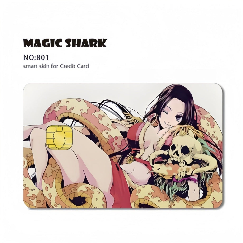 Autocollants de carte bancaire Luffy/Zoro épaissis avec gommage cristal personnalisés