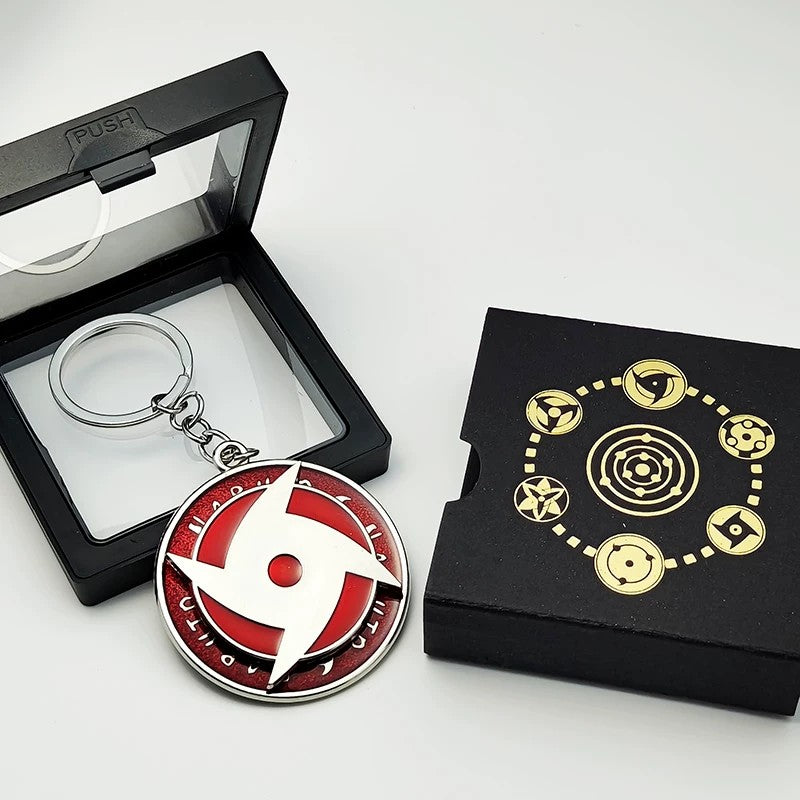 Porte-clés rotatif Sharingan Naruto - Jouet Fidget Spinner Uchiha Anime