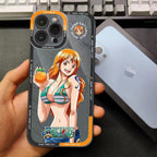 Coque de téléphone en silicone Luffy/Zoro/Ace résistante aux chocs pour iPhone