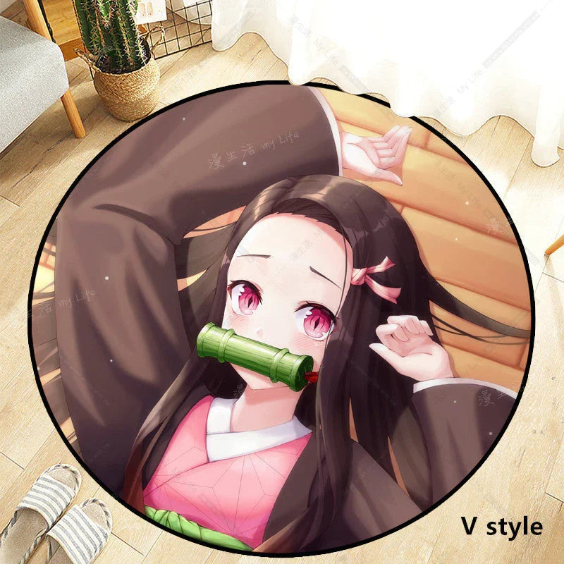 Tapis de maison Kamado Tanjirou fait à la main, écologique, antidérapant et confortable