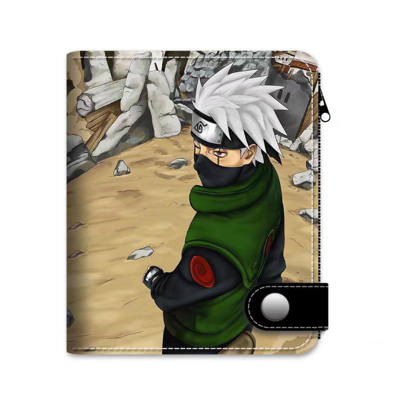Portefeuille en cuir exquis Sasuke/Itachi/Kakashi avec design grande capacité et excellente qualité