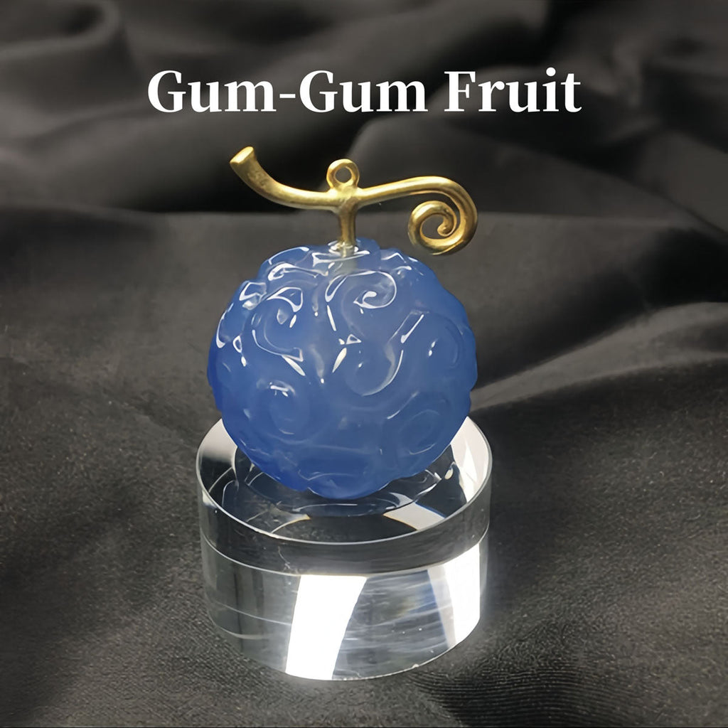Ensemble collier et pendentif en agate naturelle faits à la main Luffy Fruit du démon