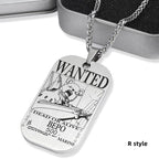 Collier de primes de personnages en titane Luffy/Zoro/Nami/Sanji