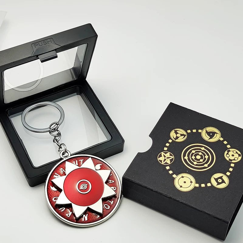 Porte-clés rotatif Sharingan Naruto - Jouet Fidget Spinner Uchiha Anime