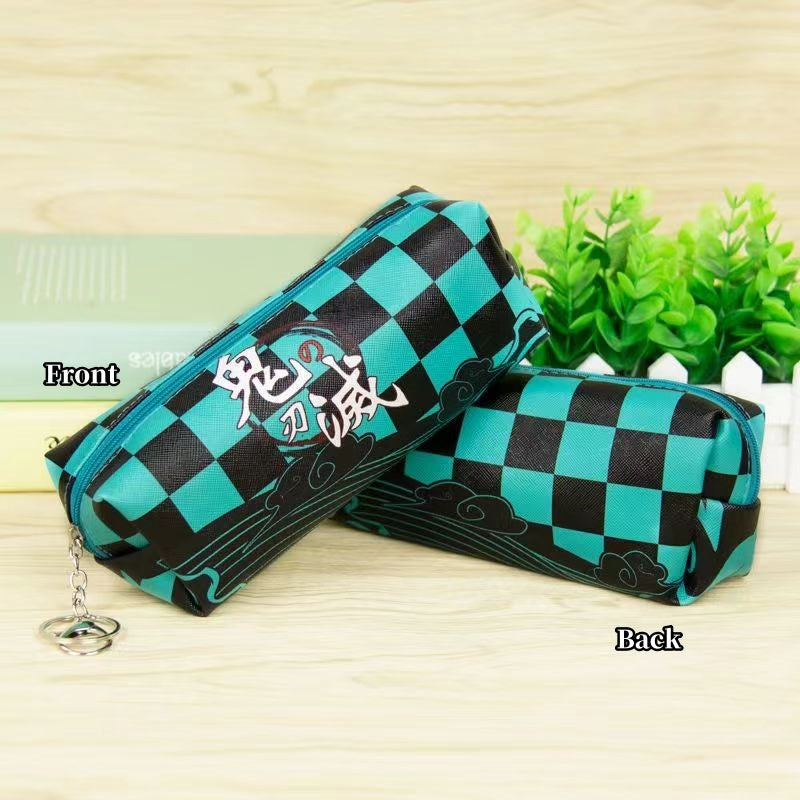 Tanjirou/Nezuko exquise trousse multi-fonctionnelle avec compartiments astucieux et motifs originaux