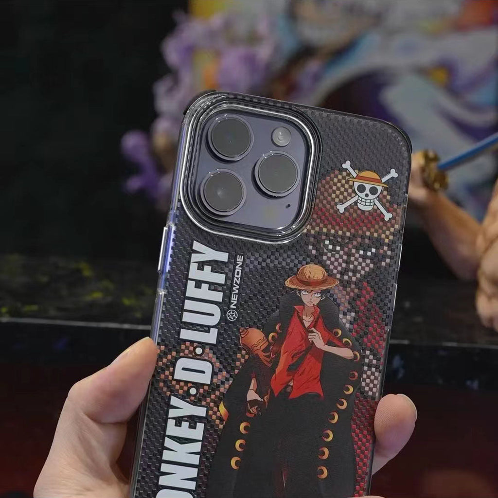Coque Luffy/Zoro en silicone antichoc pour iPhone