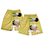 Shorts d'été Luffy/Zoro/Sanji/Chopper Pantalon imprimé texte exquis