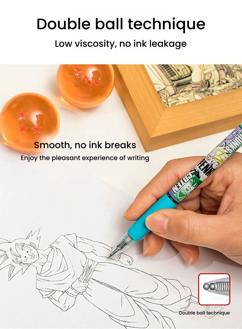 Stylo bille Goku/Vegeta Cool Push - Ressentez la puissance de l'anime en écrivant